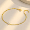 Three Prong Heart Shape Lab Grown Diamond Bracelet in 18K Yellow Gold