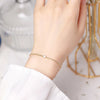 Three Prong Heart Shape Lab Grown Diamond Bracelet in 18K Yellow Gold