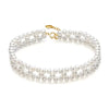 Triple White Freshwater Pearl Bracelet AAA Grade