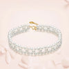 Triple White Freshwater Pearl Bracelet AAA Grade