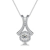 Twist Floral Halo Style Diamond Pendant Setting