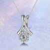 Twist Floral Halo Style Diamond Pendant Setting