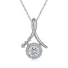 Twist Style Floating Halo Diamond Pendant Setting