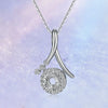 Twist Style Floating Halo Diamond Pendant Setting