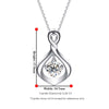 Twist Water Droplet Shape Solitaire Diamond Pendant Setting