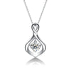 Twist Water Droplet Shape Solitaire Diamond Pendant Setting