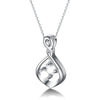 Twist Water Droplet Shape Solitaire Diamond Pendant Setting