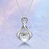 Twist Water Droplet Shape Solitaire Diamond Pendant Setting