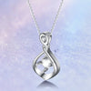 Twist Water Droplet Shape Solitaire Diamond Pendant Setting