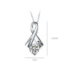 Twisted Bezel Set Lab Grown Diamond Necklace 18K White Gold