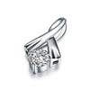Twisted Bezel Set Lab Grown Diamond Necklace 18K White Gold