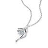 Twisted Bezel Set Lab Grown Diamond Necklace in 18K White Gold