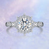 Twisted Pavé Burst Halo Style Diamond Engagement Ring Setting