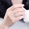 Twisted Swirl Solitaire Lab Grown Diamond Ring in 18K White Gold