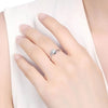 Twisted Swirl Solitaire Lab Grown Diamond Ring in 18K White Gold