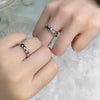 Two Tone Double Ring Lab Grown Diamond Wedding Bands 18K Gold