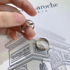 Two Tone Double Ring Lab Grown Diamond Wedding Bands 18K Gold