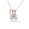 Two Tone Double Ring Solitaire Diamond Pendant Setting