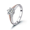 Two Tone Pavé Chevron Shank Style Diamond Engagement Ring Setting