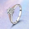 Two Tone Pavé Chevron Shank Style Diamond Engagement Ring Setting
