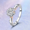 Two Tone Pavé Floral Halo Style Diamond Engagement Ring Setting