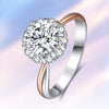 Two Tone Twisted Floral Halo Style Diamond Engagement Ring Setting