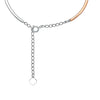Two Tone X-shaped Lab Grown Diamond Bracelet 18K Gold