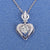 Vintage Crown Heart Halo Diamond Pendant Setting