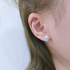 White Baroque Freshwater Pearl Stud Earrings