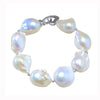 White Freshwater Baroque Pearl Bracelet