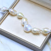 White Freshwater Baroque Pearl Bracelet