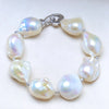 White Freshwater Baroque Pearl Bracelet