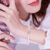 White Freshwater Pearl Flower-Shape Bracelet AAA Grade