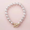 White Freshwater Pearl Heart-Shape Bracelet AAA Grade