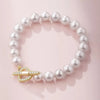 White Freshwater Pearl Heart-Shape Bracelet AAA Grade