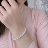 White Freshwater Pearl Heart-Shape Bracelet AAA Grade