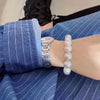 White Round Freshwater Pearl Bracelet AAA Grade