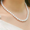 White Round Freshwater Pearl Necklace AAA Quality