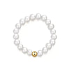 White Round Freshwater Pearl Ring AAA Grade