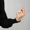 White Round Freshwater Pearl Ring AAA Grade