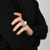 White Round Freshwater Pearl Ring AAA Grade