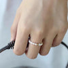 White Round Freshwater Pearl Ring AAA Grade