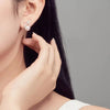 White Round Freshwater Pearl Teardrop Shape Stud Earrings