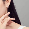 White Round Freshwater Pearl Teardrop Shape Stud Earrings
